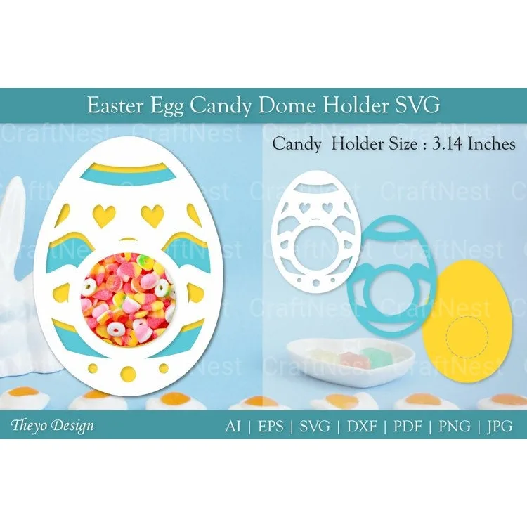 Easter Candy Dome Holder SVG