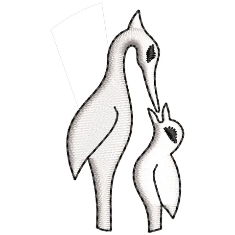 Mother Feeding Embroidery Design