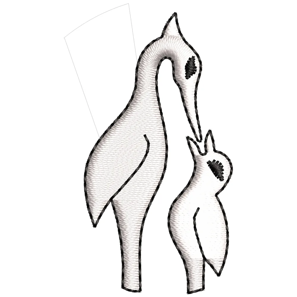 Mother Feeding Embroidery Design