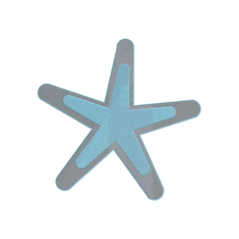 Two Tone Star Embroidery Design