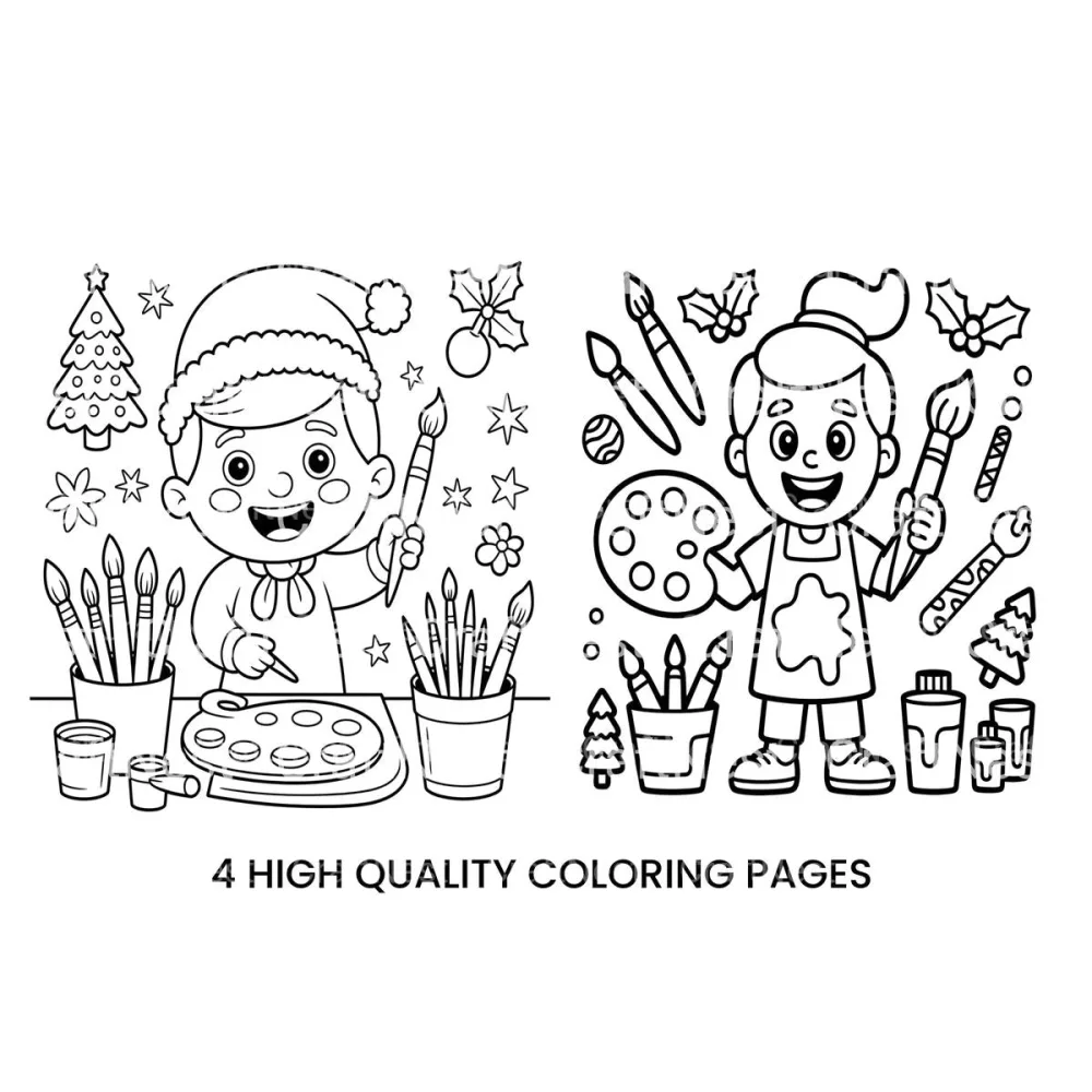 Christmas WreathFun Coloring Books