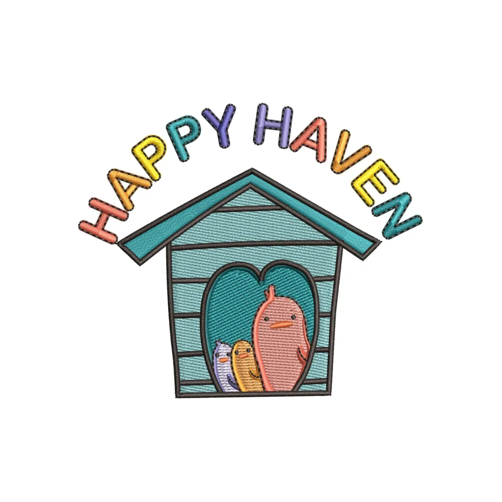Happy Haven Embroidery Design