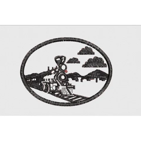 Train Embroidery Design