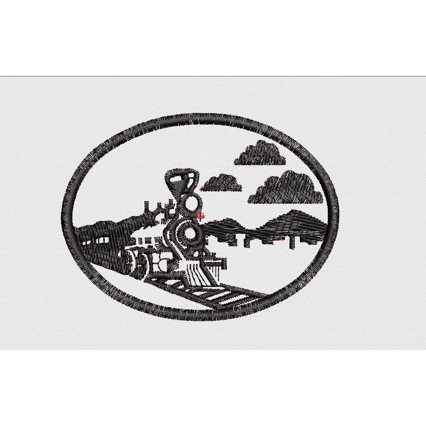 Train Embroidery Design