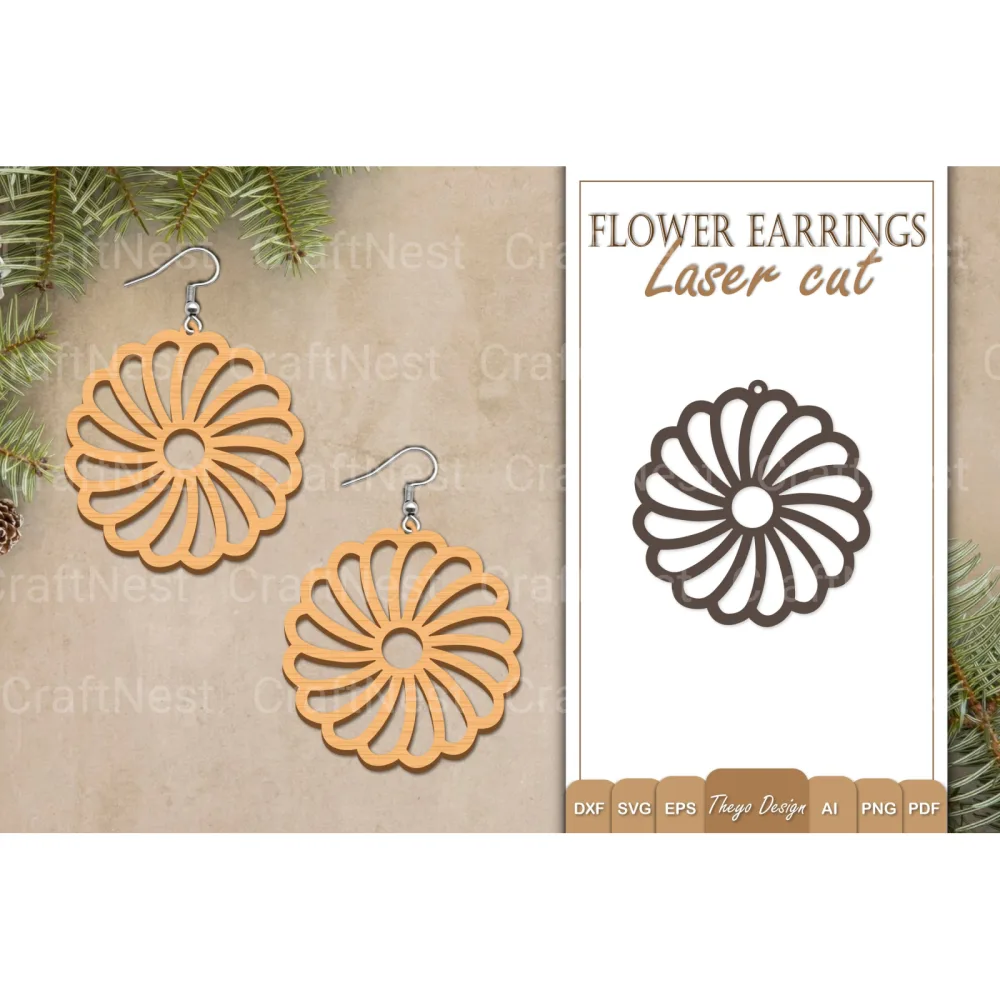 Earrings Flower SVG Bundle