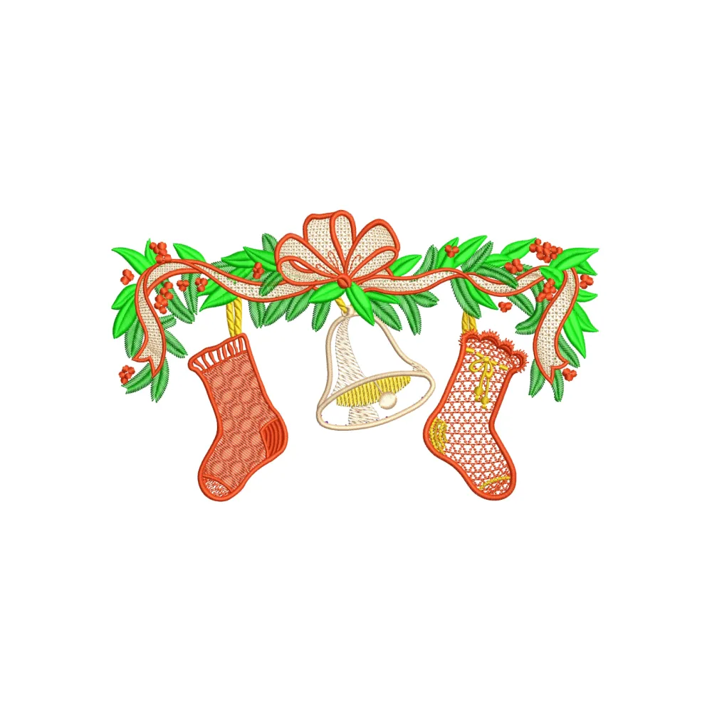 Christmas Bell Embroidery Design