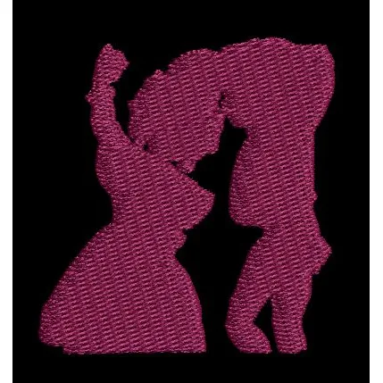 Children Dancing Symbol Embroidery Design