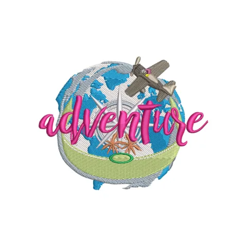 Adventure World Embroidery Design