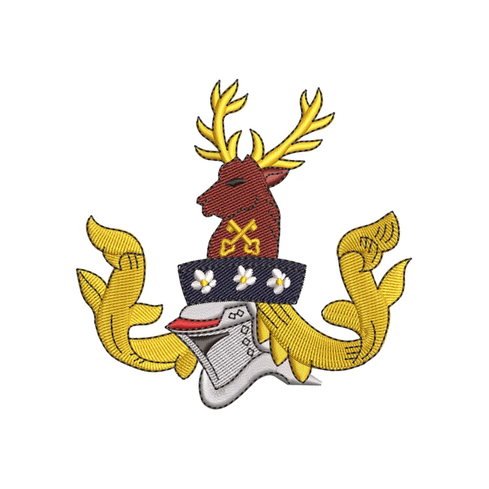 Deer King Embroidery Design