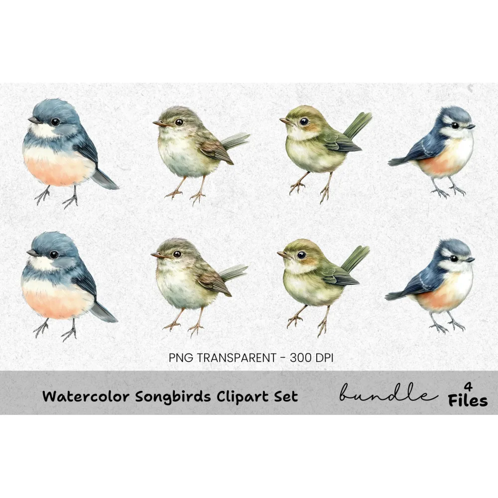 Songbirds Clipart Bundle