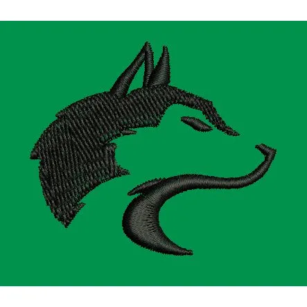 Minimalist Canine Silhouette Embroidery Design