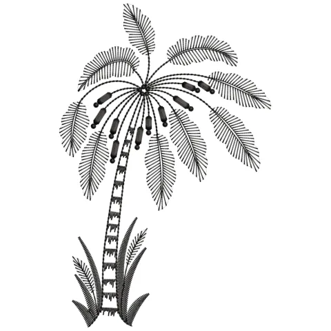 Beach Plant Embroidery Design