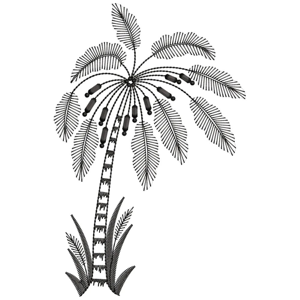 Beach Plant Embroidery Design