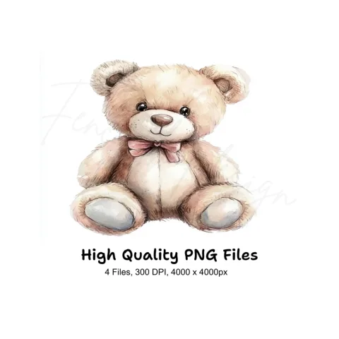 Cute Teddy Bear Clipart Bundle