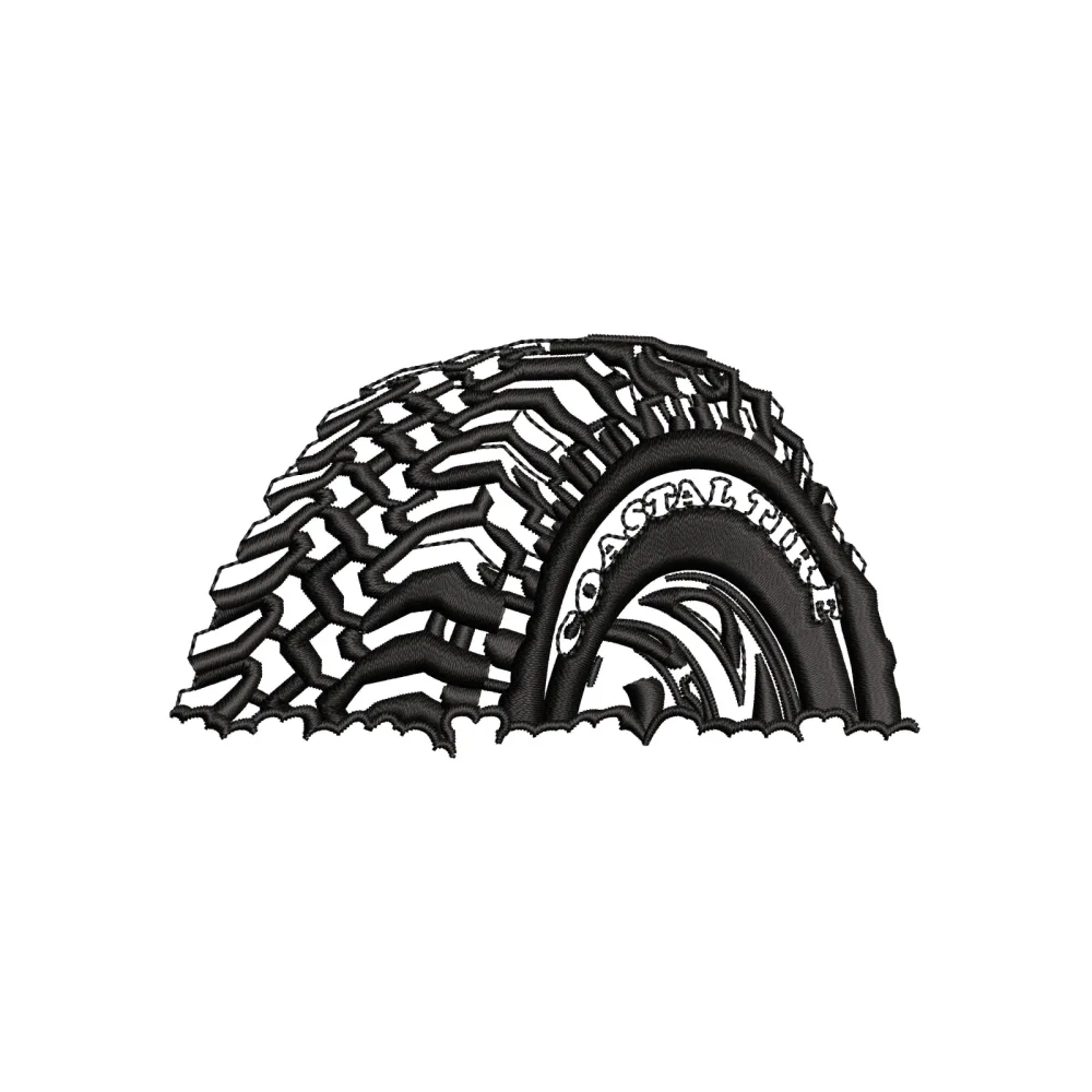 Big Tire Embroidery Design