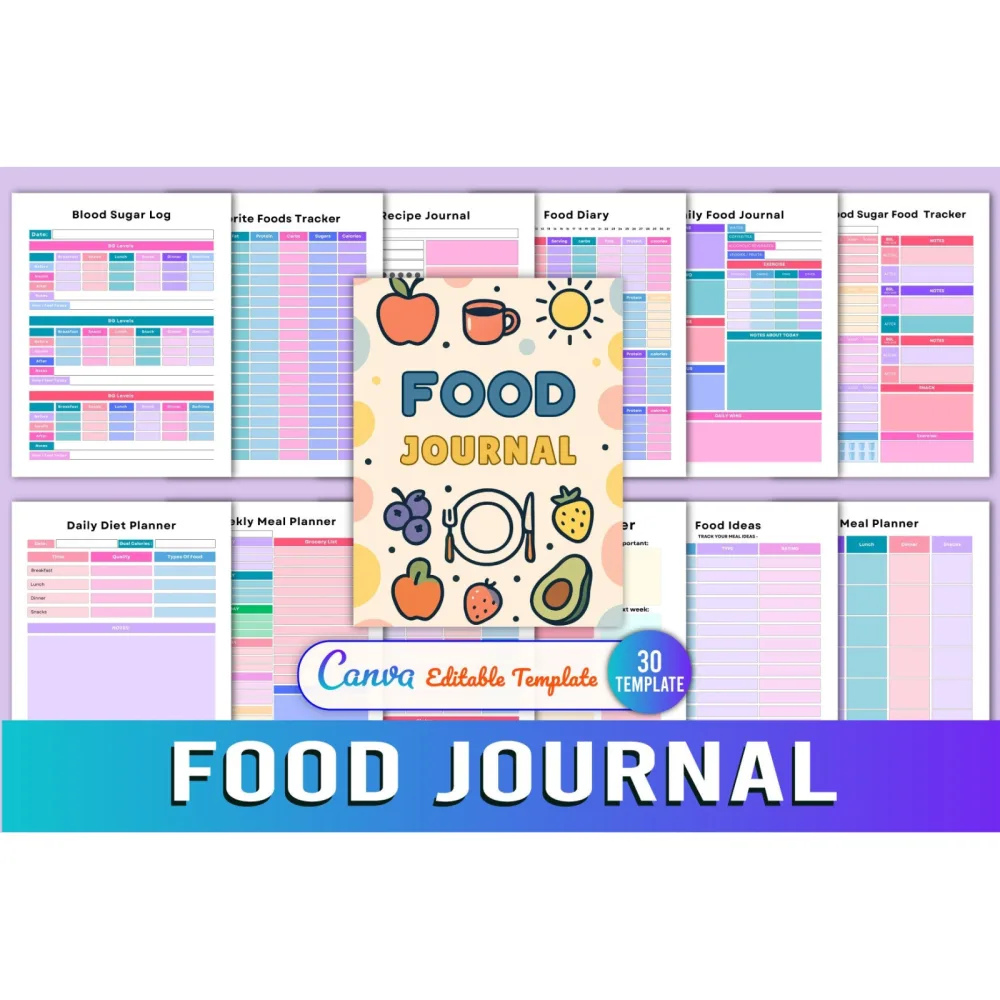 Food Journal for Tracking Meals and Nutrition