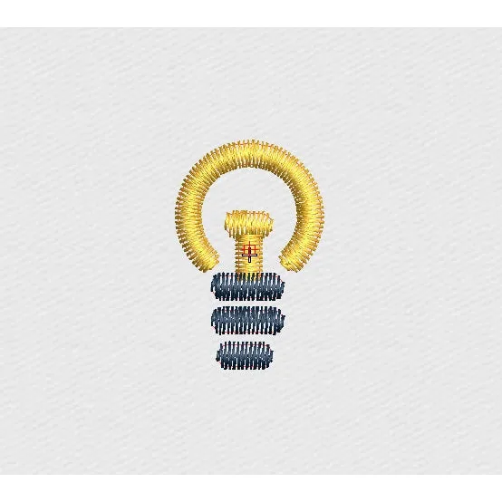Bulb Embroidery Design