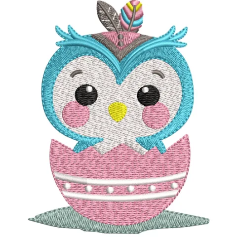 Owl Baby Embroidery Design
