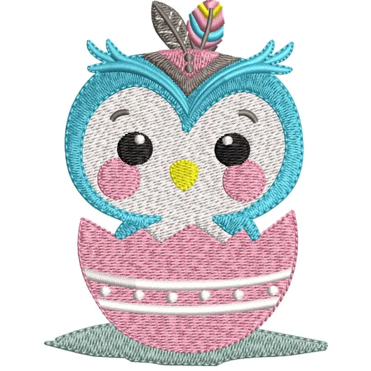 Owl Baby Embroidery Design