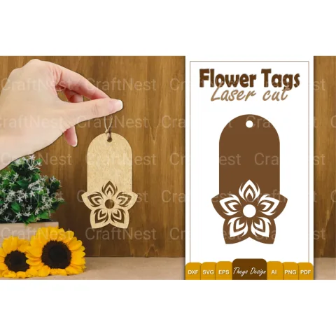 Flower Tags SVG Bundle