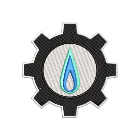 Gas Sign Embroidery Design