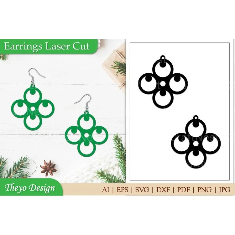 Earrings Laercut SVG Bundle