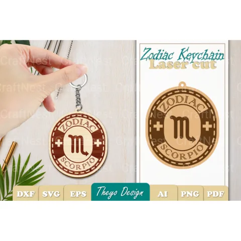 Zodiac Keychain SVG Bundle