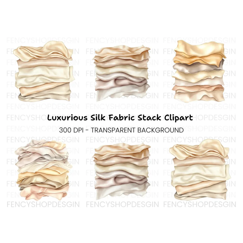 Stacked Fabric Clipart Bundle