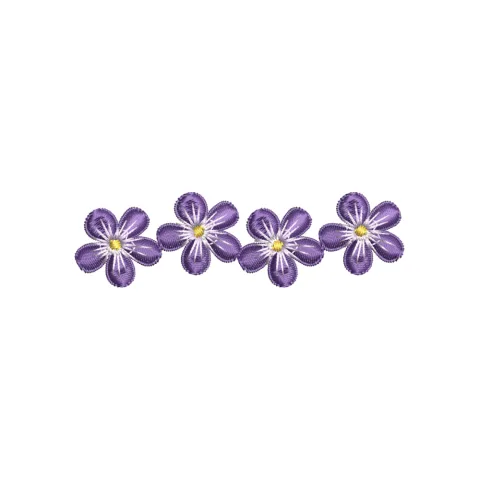 Blue Flower Embroidery Design