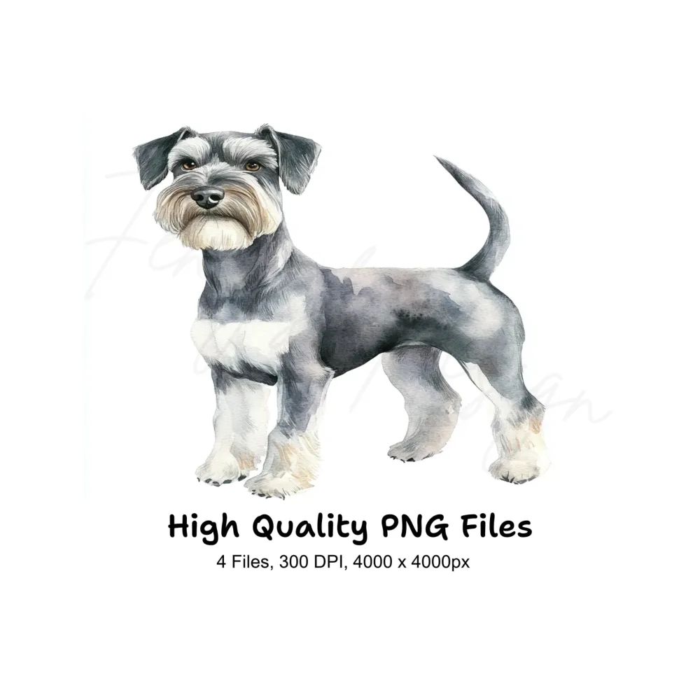 Miniature Schnauzer Clipart Bundle