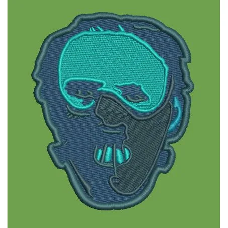 Stylized Face Embroidery Design