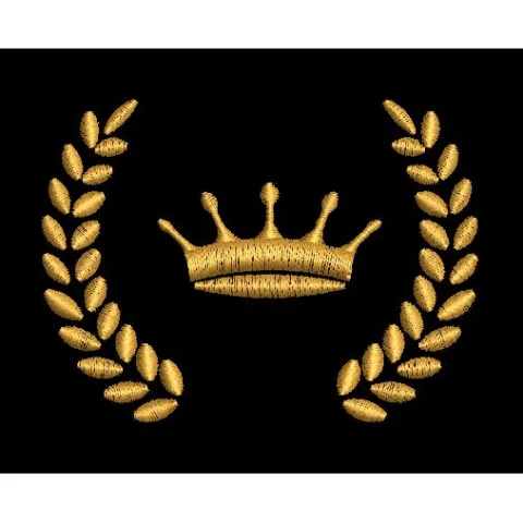 Stylized Crown Embroidery Design