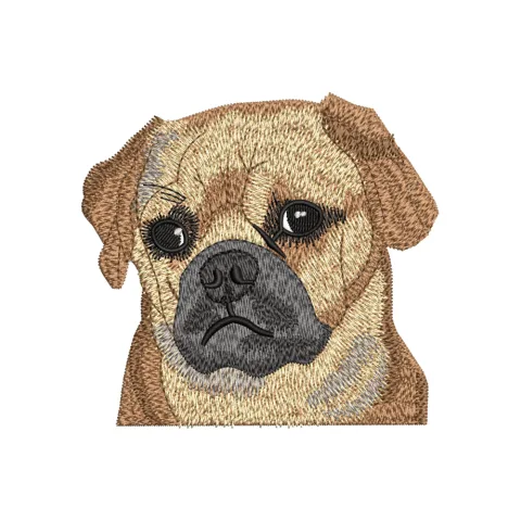 Bull Dog Embroidery Design