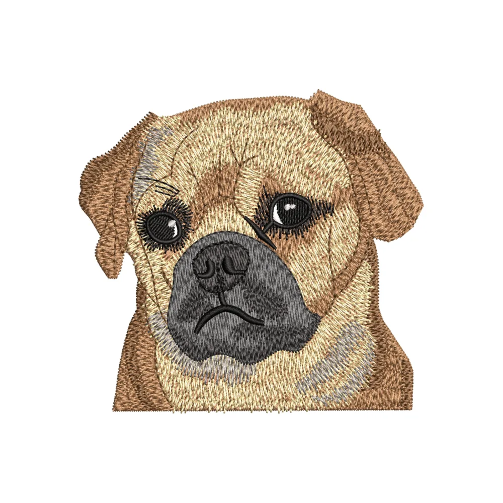 Bull Dog Embroidery Design