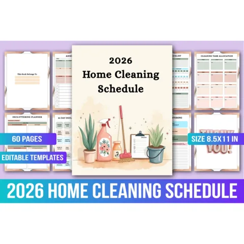 Home Cleaning Schedule Planner