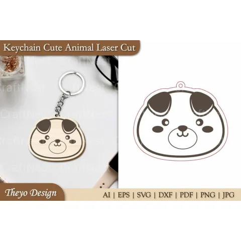 Cute Animal Keychain SVG Bundle