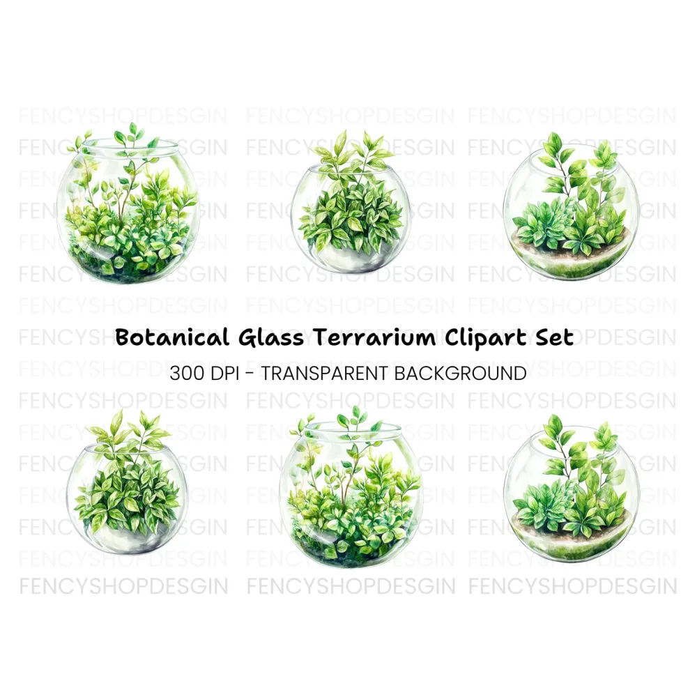 Terrarium Clipart Bundle