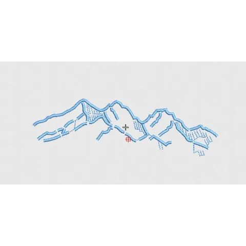 Hill Embroidery Design