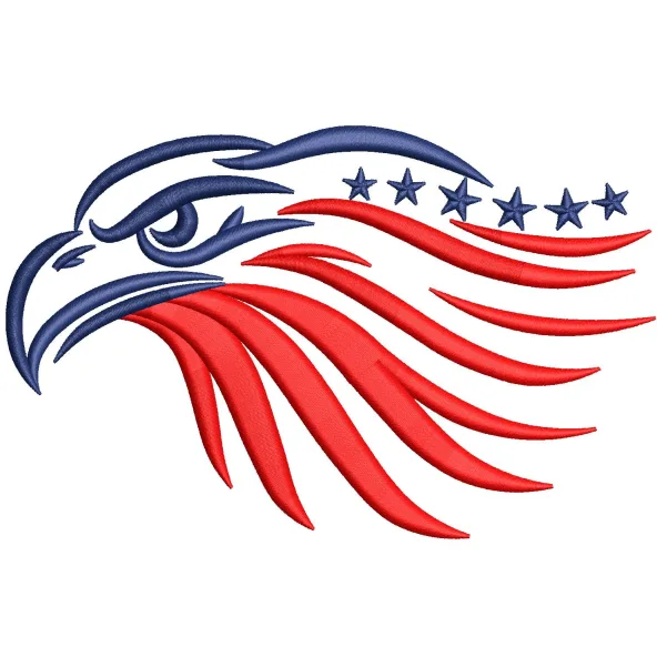 Eagle Face Embroidery Design