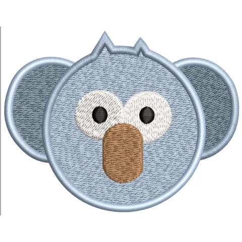 Bear Baby Face Embroidery Design