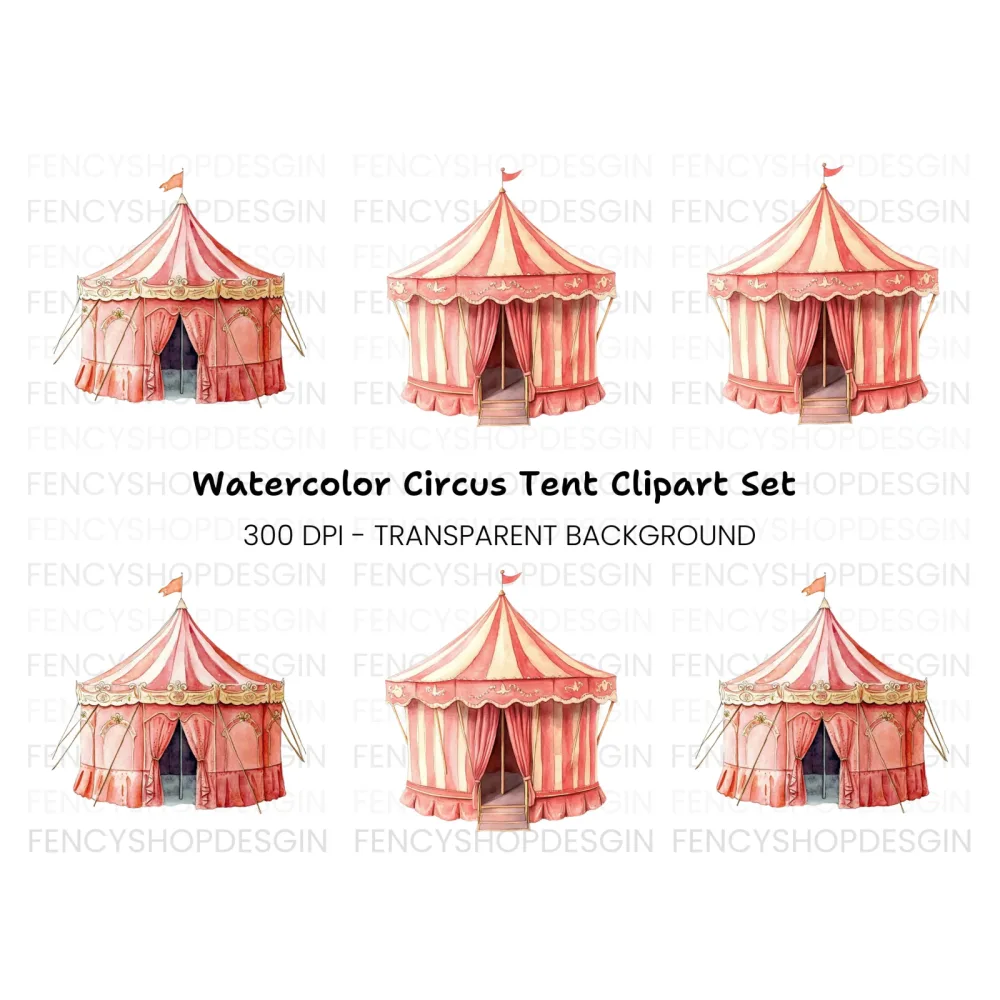 Circus Tent Clipart Bundle