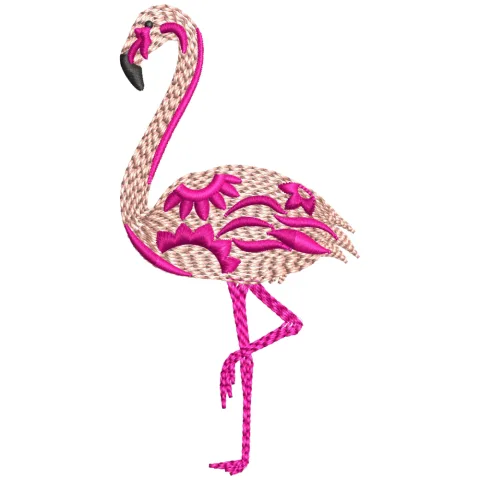 Bird Long Legs Embroidery Design