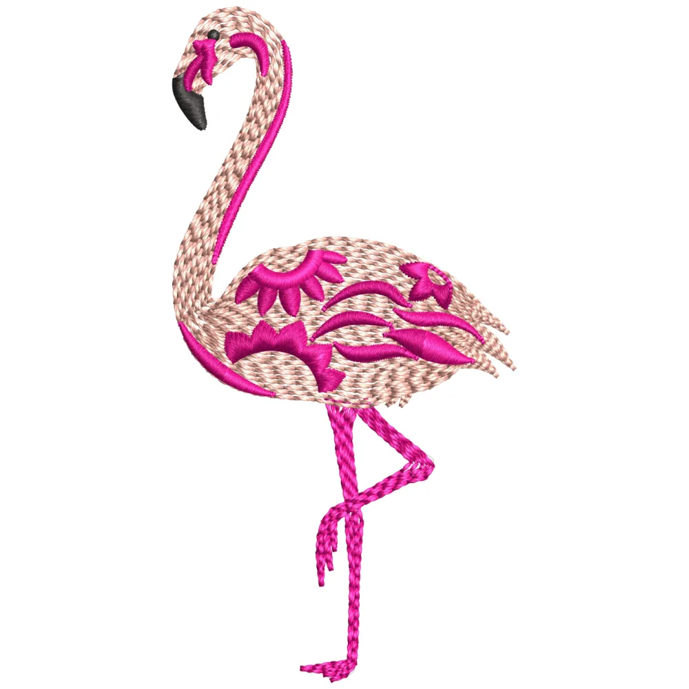 Bird Long Legs Embroidery Design