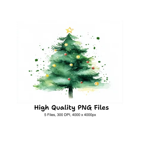 Christmas Tree Clipart Bundle