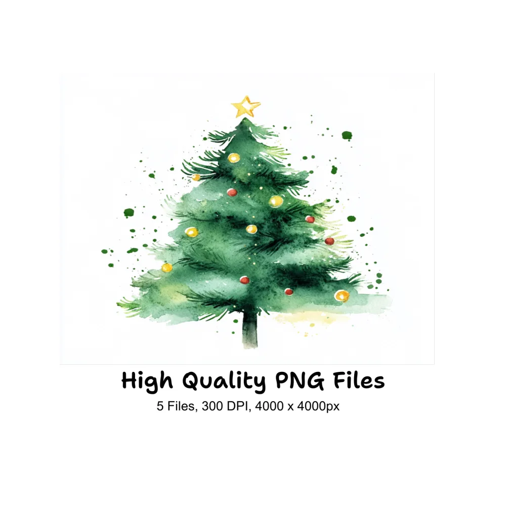 Christmas Tree Clipart Bundle