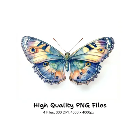 Vibrant Butterfly Clipart Bundle