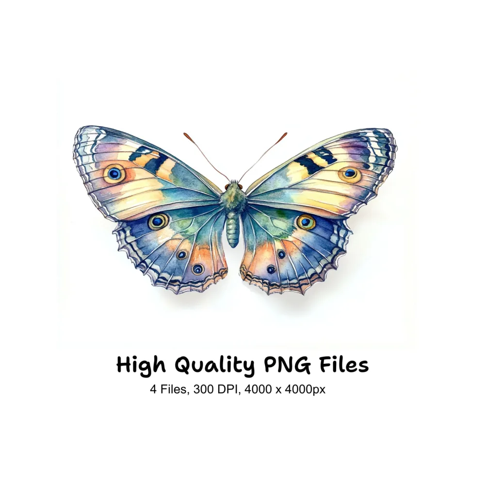 Vibrant Butterfly Clipart Bundle
