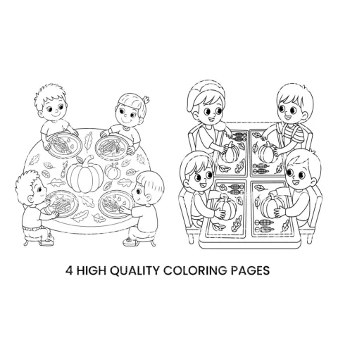 Thanksgiving Kids Fun Coloring Books