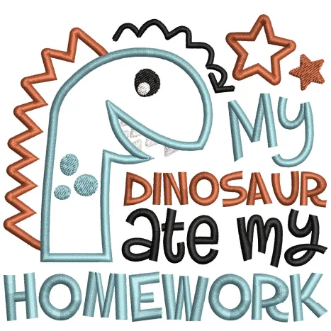 My Dinosaur Embroidery Design
