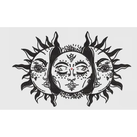 Sun Embroidery Design